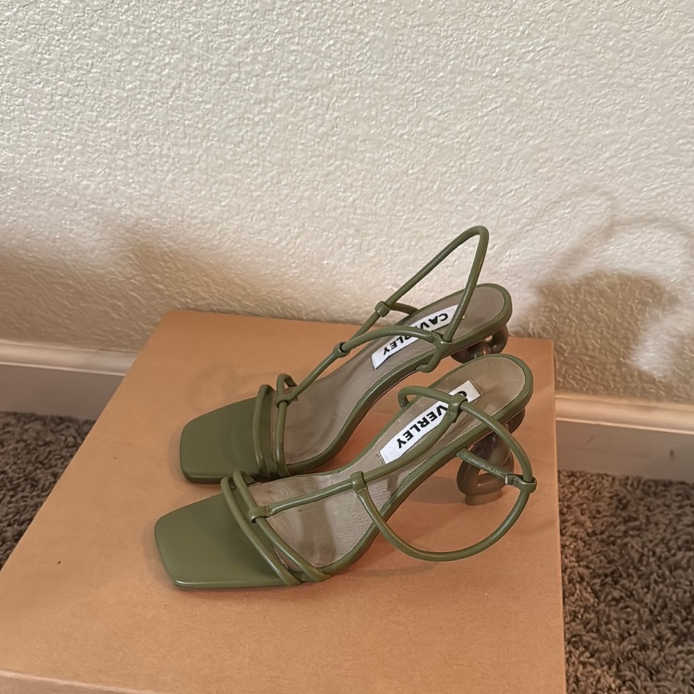 Women's Green Strappy Heels